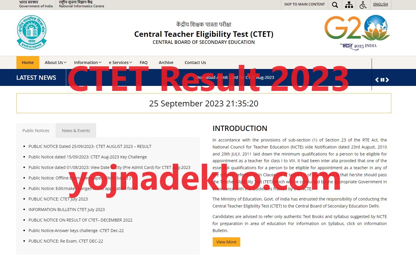 CTET Result 2023